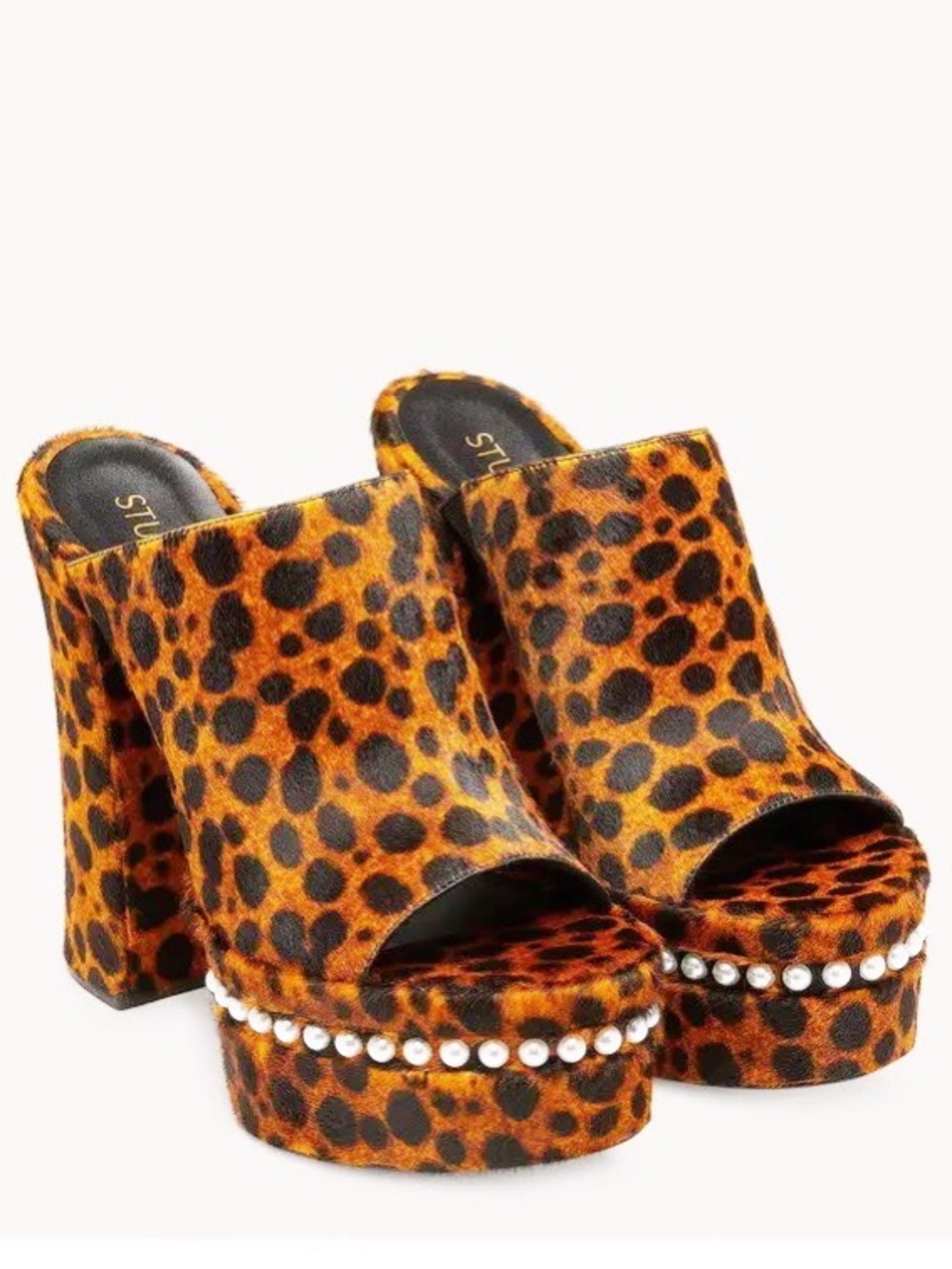 🆕{Stuart Weitzman} Skyhigh 145 Pearl Slides